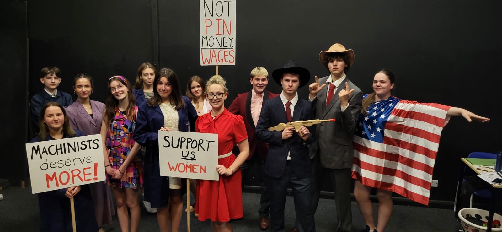 Man Posing in American Suit